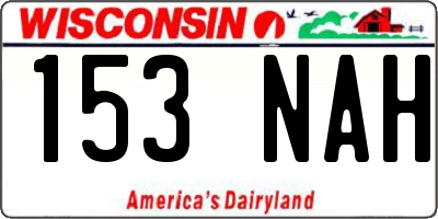 WI license plate 153NAH