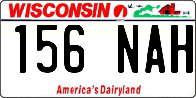 WI license plate 156NAH
