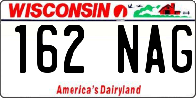 WI license plate 162NAG