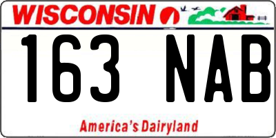 WI license plate 163NAB