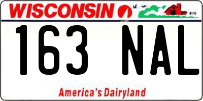 WI license plate 163NAL