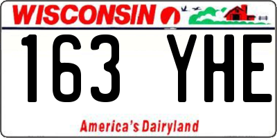 WI license plate 163YHE