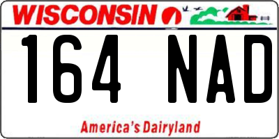 WI license plate 164NAD