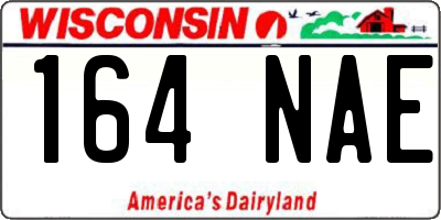 WI license plate 164NAE