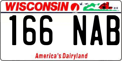 WI license plate 166NAB