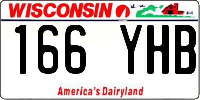 WI license plate 166YHB