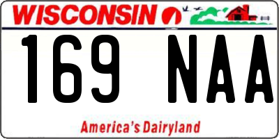WI license plate 169NAA