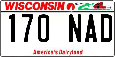 WI license plate 170NAD