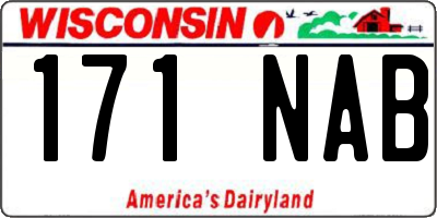 WI license plate 171NAB