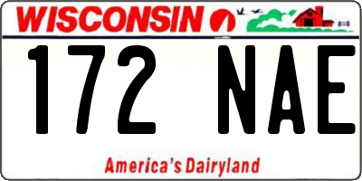 WI license plate 172NAE