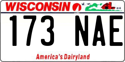 WI license plate 173NAE