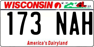 WI license plate 173NAH