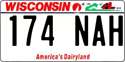 WI license plate 174NAH