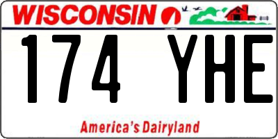 WI license plate 174YHE