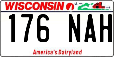 WI license plate 176NAH