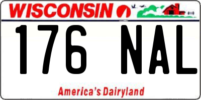 WI license plate 176NAL