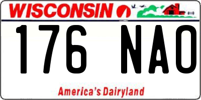 WI license plate 176NAO