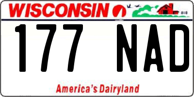 WI license plate 177NAD