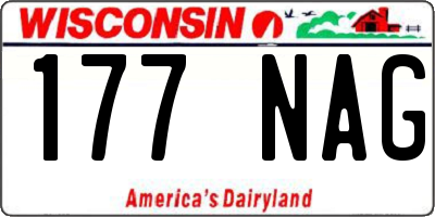WI license plate 177NAG