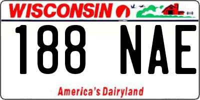 WI license plate 188NAE