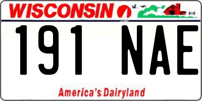 WI license plate 191NAE