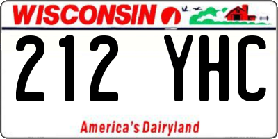 WI license plate 212YHC