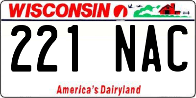 WI license plate 221NAC