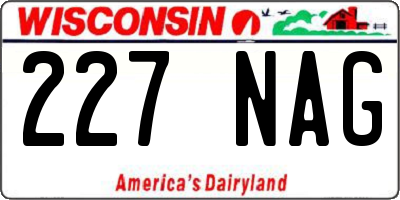 WI license plate 227NAG