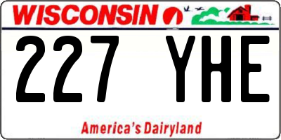WI license plate 227YHE