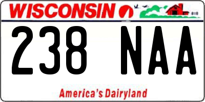 WI license plate 238NAA