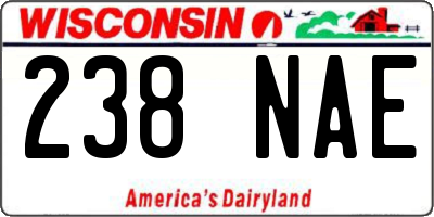 WI license plate 238NAE