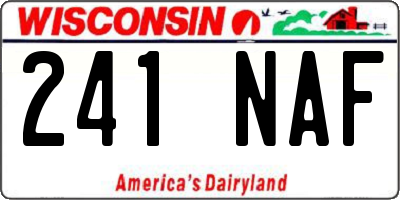 WI license plate 241NAF
