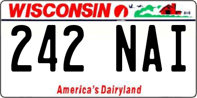 WI license plate 242NAI