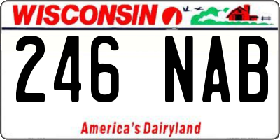 WI license plate 246NAB