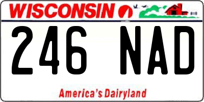 WI license plate 246NAD
