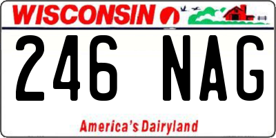 WI license plate 246NAG