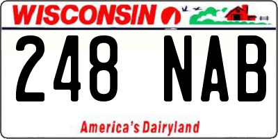 WI license plate 248NAB