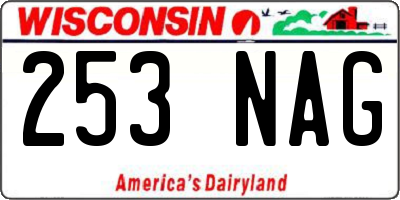 WI license plate 253NAG