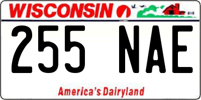WI license plate 255NAE