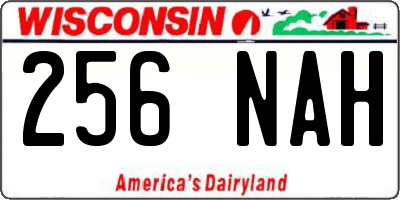WI license plate 256NAH