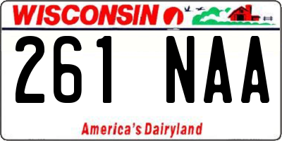 WI license plate 261NAA