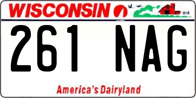 WI license plate 261NAG