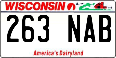 WI license plate 263NAB