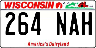 WI license plate 264NAH