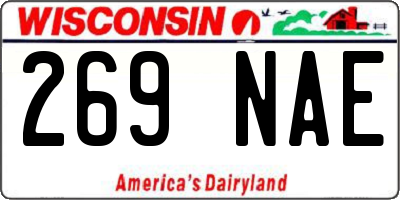 WI license plate 269NAE