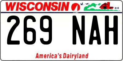 WI license plate 269NAH