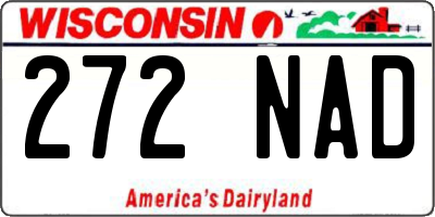 WI license plate 272NAD
