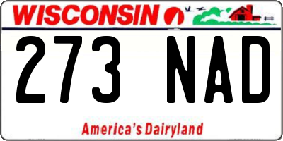 WI license plate 273NAD