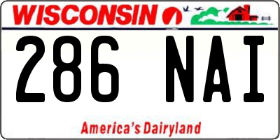WI license plate 286NAI
