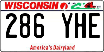 WI license plate 286YHE